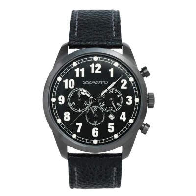 часовник,часовници,szanto,2001,2000,series,watch,black,(steel,gun,leather,black,grey)