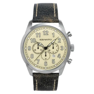 часовник,часовници,szanto,2002,2000,series,watch,black,(steel,leather,black,ivy)