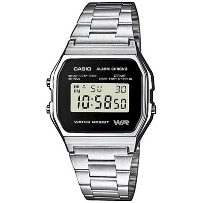 часовник,часовници,casio,a158,wea,watch,silver