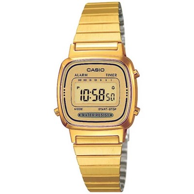 часовник,часовници,casio,la670,wega,watch,yellow,(golden)