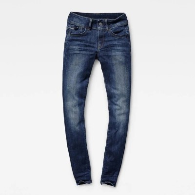 дънки,дамски,панталони,g,star,lynn,d,mid,waist,super,skinny,jeans,dark,aged,(blue)