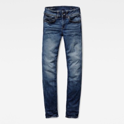 дънки,дамски,панталони,g,star,midge,mid,straight,jeans,blue