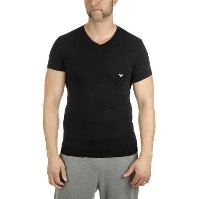 тениска,мъжки,тениски,emporio,armani,110810,cc729,short,sleeve,v,neck,t,shirt,black,(black)