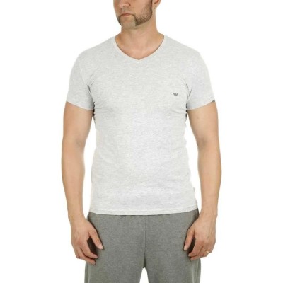 тениска,мъжки,тениски,emporio,armani,110810,cc729,short,sleeve,v,neck,t,shirt,grey,(heather,grey)