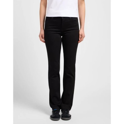 дънки,дамски,панталони,lee,marion,straight,jeans,black,(black,rinse)