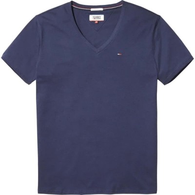 тениска,мъжки,тениски,tommy,jeans,original,short,sleeve,v,neck,t,shirt,blue,(black,iris)