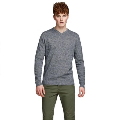 сако,мъжки,пуловери,jack,&,jones,basic,knit,v,neck,twisted,with,jet,stream,sweater,blue,(navy,blazer)
