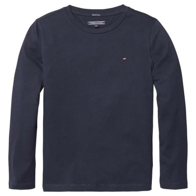 тениска,детски,тениски,tommy,hilfiger,basic,knit,long,sleeve,t,shirt,sky,captain,(blue)