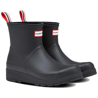 обувки,дамски,боти,мъжки,боти,hunter,original,play,short,boots,black,(black)