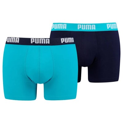 боксерки,мъжко,бельо,puma,basic,boxers,2,units,blue,(aqua,blue)