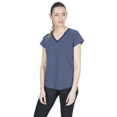 тениска,дамски,тениски,trespass,konnie,short,sleeve,v,neck,t,shirt,blue,(navy,stripe)