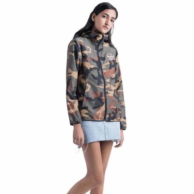 яке,дамски,якета,и,палта,herschel,voyage,wind,jacket,woodland,camo,white,classic,logo,(green)