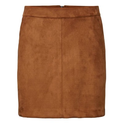 пола,дамски,поли,и,рокли,vero,moda,donna,dina,faux,suede,noos,skirt,brown,(cognac)