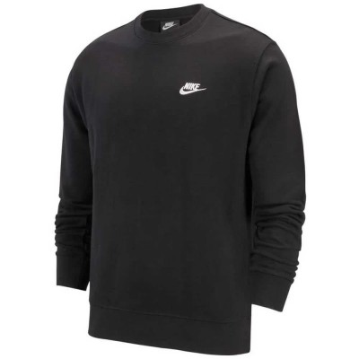 блуза,мъжки,пуловери,nike,sportswear,club,crew,sweatshirt,black,(black,white)