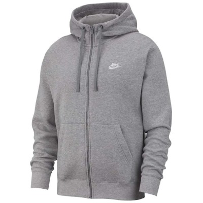 блуза,мъжки,пуловери,nike,sportswear,club,full,zip,sweatshirt,dark,grey,heather,matte,silver,white,(grey)