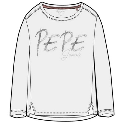 тениска,детски,тениски,pepe,jeans,marice,long,sleeve,t,shirt,optic,white,(white)