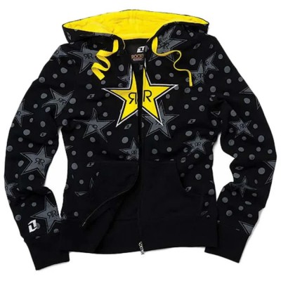 блуза,дамски,блузи,one,industries,rockstars,stevie,full,zip,sweatshirt,black,(black)