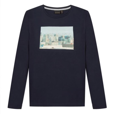 тениска,мъжки,тениски,дамски,тениски,beckaro,north,california,long,sleeve,t,shirt,blue,(marine)