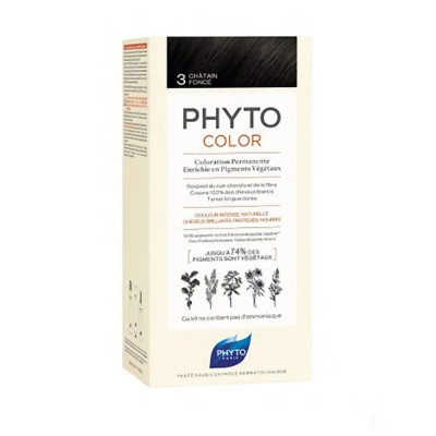 хигиена,коса,phyto,permanent,color,3,dark,brown,white