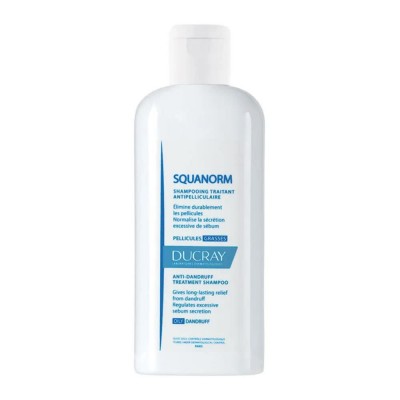 хигиена,коса,ducray,squanorm,gras,anti,dandruff,treatment,shampoo,200ml,white