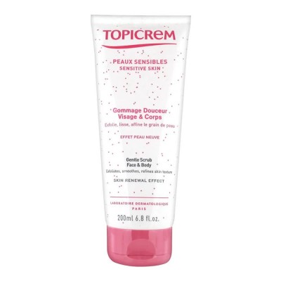 специфични,козметични,продукти,topicrem,gentle,scrub,skin,renewal,effect,200ml,white