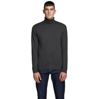 блуза,мъжки,пуловери,jack,&,jones,emil,knit,high,neck,sweater,dark,grey,melange,(grey)