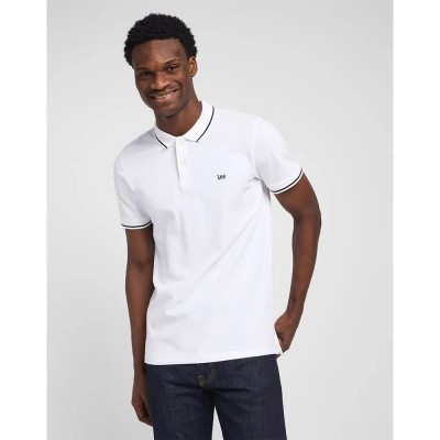 мъжки,блузи,с,яка,lee,piqué,short,sleeve,polo,bright,white,(white)