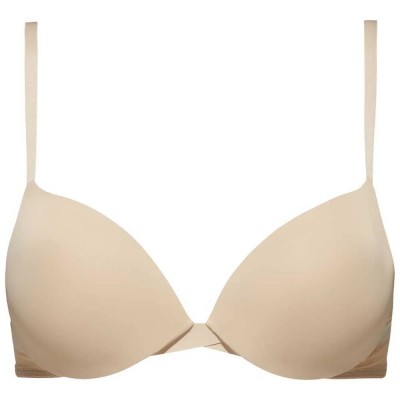 дамско,бельо,дамски,бикини,и,танкини,calvin,klein,sculpted,plunge,push,up,bra,beige,(bare)