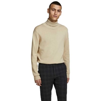 блуза,мъжки,пуловери,jack,&,jones,emil,knit,roll,neck,detail,melange,sweater,beige,(oatmeal)
