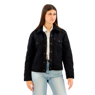 яке,дамски,якета,и,палта,levi´s,®,exboyfriend,sherpa,jacket,contrast,hood,pin,(black)