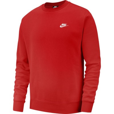 блуза,мъжки,пуловери,nike,sportswear,club,crew,sweatshirt,red