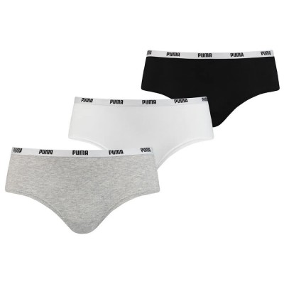 дамско,бельо,дамски,бикини,и,танкини,puma,hipster,panties,3,units,white,grey,black,(white,black,grey)