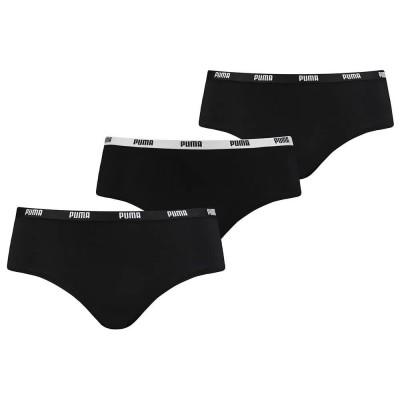 дамско,бельо,дамски,бикини,и,танкини,puma,hipster,panties,3,units,black,(black)