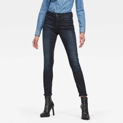дънки,дамски,панталони,g,star,3301,high,waist,skinny,jeans,dark,aged,(blue)
