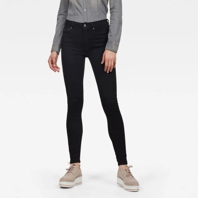 дънки,дамски,панталони,g,star,3301,high,waist,skinny,jeans,black