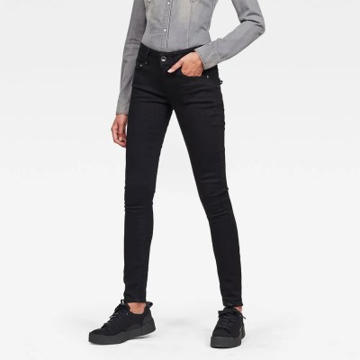 дънки,дамски,панталони,g,star,midge,cody,mid,waist,skinny,jeans,pitch,black,(black)