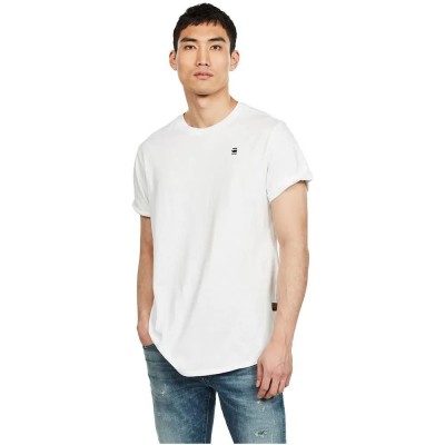 тениска,мъжки,тениски,g,star,lash,ribbed,short,sleeve,t,shirt,white
