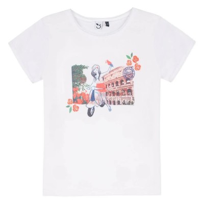 тениска,мъжки,тениски,дамски,тениски,3pommes,rome,le,temps,d,unelace,short,sleeve,t,shirt,white,(white)