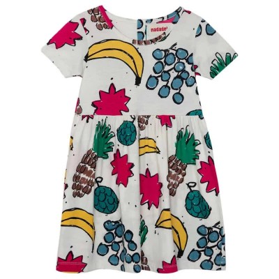 рокля,дамски,поли,и,рокли,nadadelazos,fruit,mix,short,sleeve,short,dress,white,(rice,ivory)