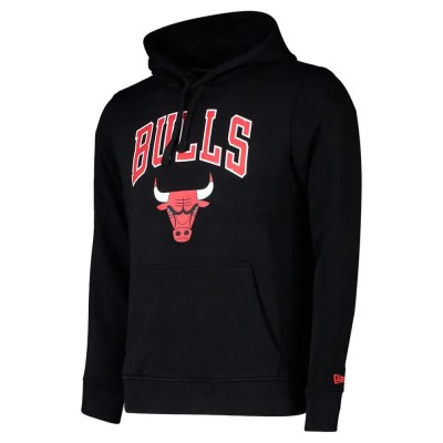суичър,мъжки,пуловери,new,era,team,logo,po,chicago,bulls,hoodie,black
