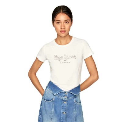 тениска,дамски,тениски,pepe,jeans,beatrice,short,sleeve,t,shirt,white,(optic,white)