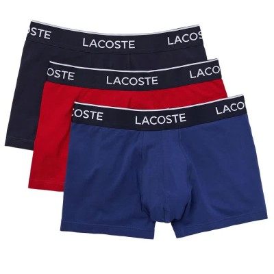 боксерки,мъжко,бельо,lacoste,plain,boxers,3,units,red,blue,(marine,red,methylene)