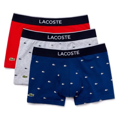 мъжко,бельо,lacoste,slips,3,units,methylene,argent,chine,red,(red,blue)