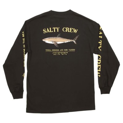 тениска,мъжки,тениски,salty,crew,bruce,long,sleeve,t,shirt,brown,(black)