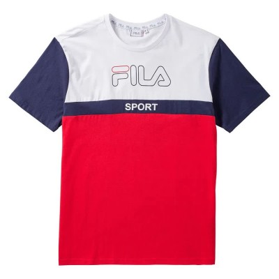 тениска,мъжки,тениски,fila,block,short,sleeve,t,shirt,red