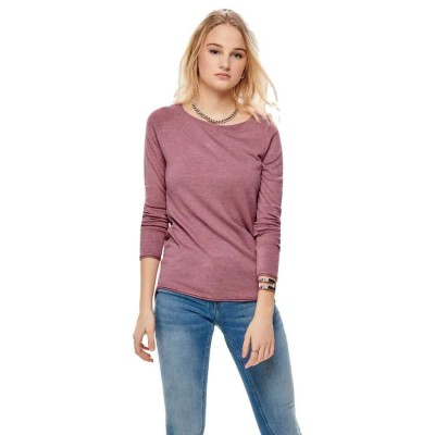 блуза,дамски,пуловери,дамски,плетени,дрехи,only,mila,lacy,knit,detail,melange,sweater,pink,(mesa,rose,melange)