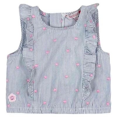 детски,ризи,детски,облекла,за,момичета,детски,блузи,boboli,poplin,sleeveless,blouse,blue,(stripes)