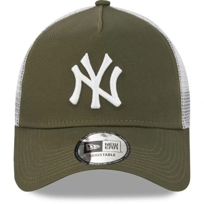 шапка,всички,шапки,new,era,new,york,yankees,mlb,e,frame,trucker,league,essential,cap,green,med,(green)