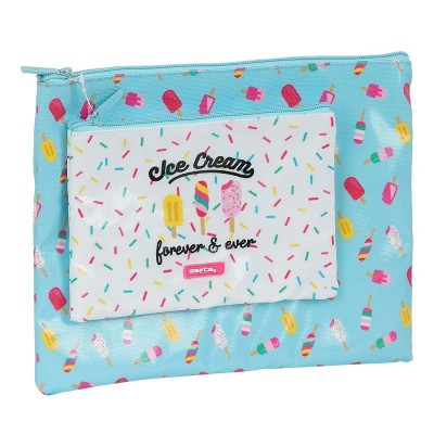 несесер,тоалетни,принадлежности,safta,summer,wash,bag,ice,cream,(blue)