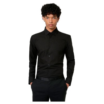 риза,с,дълъг,ръкав,мъжки,ризи,hugo,long,sleeve,shirt,black